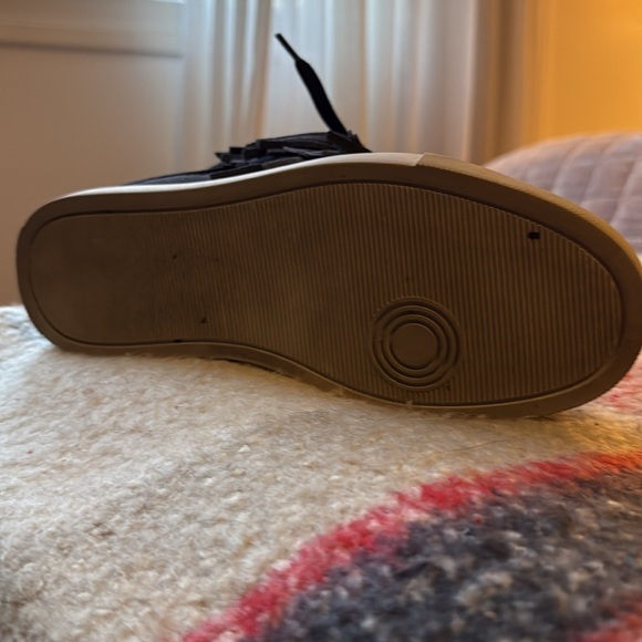 Zadiq & Voltaire Navy High-Top Sneakers with Fringe - Picture 3 of 5